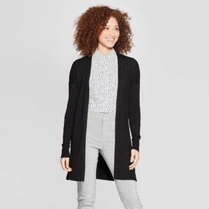 A New Day Back Belt Open Cardigan Sweater